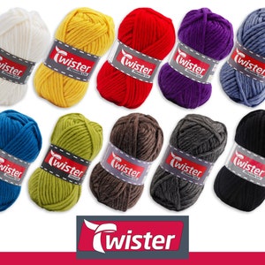 Twister 50 g lã para feltragem fio de inverno liso tricô crochê fio de lã para feltragem 10 cores