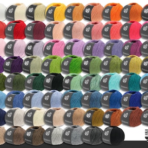Lana Grossa 50 g Ecopuno Netzgarnstruktur Baumwolle Merino Alpaka Wolle Garn Stricken Häkeln