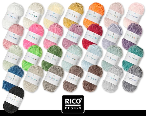 Rico Design 25 g Ricorumi Nilli Nilli Chenillegarn Wolle Amigurumi flauschig 30 Farben