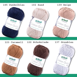 Gründl 50 g Cotton Quick uni tricot coton fil d'été fil pour bébé mercerisé facile d'entretien 45 couleurs image 9