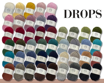 Drops 50 g Merino Extra Fine Mulesingfrei Waschbar Häkeln Stricken 46 Farben