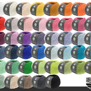 Lana Grossa 50 g Per Fortuna Summer Fluffy Yarn Cotton Polyamide Wool Yarn Knitting Crochet 45 Colors