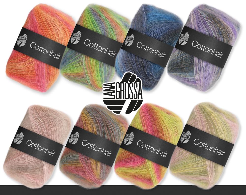 Lana Grossa 50 g Cottonhair Superkid Mohair Cotton Wool Knitting 8 Colors