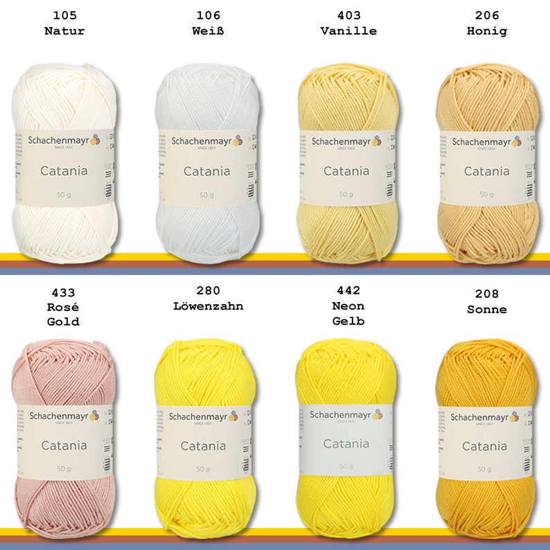 Schachenmayr 50 g Catania Knitting Crochet Cotton Amigurumi 63 Colors another 47 colors in another offer image 2