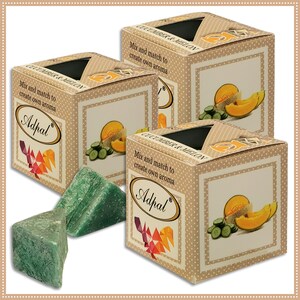 3 x wosk zapachowy | Ogórek i Melon | Świeca zapachowa z woskiem aromatycznym, topionym woskiem aromatycznym