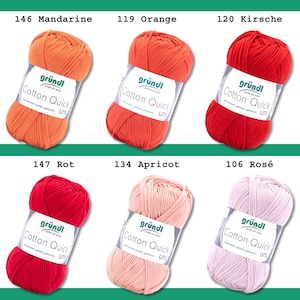 Gründl 50 g Cotton Quick uni tricot coton fil d'été fil pour bébé mercerisé facile d'entretien 45 couleurs image 4
