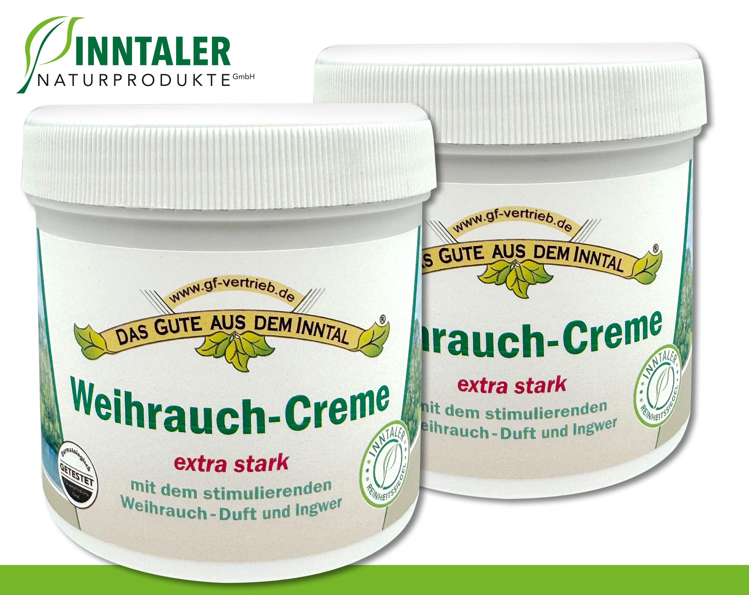 2 x 200 ml Frankincense cream extra strong for rheumatic complaints, joint pain, lumbago Inntaler natural products