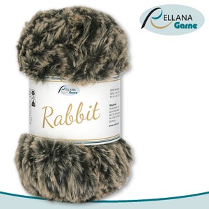 Rellana 100 g Rabbit Wool Chenille Wool Effect Wool Plush Yarn Cuddly Wool Yarn Fluffy Amigurumi 8 Colors 06 | Braun