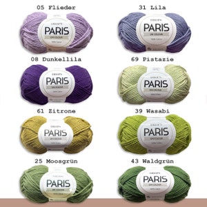 Drops 50 g Paris Baumwolle Sommergarn Babygarn Basicgarn Öko-Tex Standard 100 Stricken Häkeln 54 Farben Bild 5