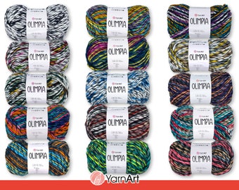 YarnArt 100 g Olimpia Wick Yarn Winter Yarn Gradient Wool Knitting Crochet 15 Colors