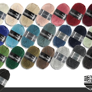 Lana Grossa 5 x 100 g Meilenweit 100 Tweed Sock Yarn Knitting Crochet Wool Yarn Durable