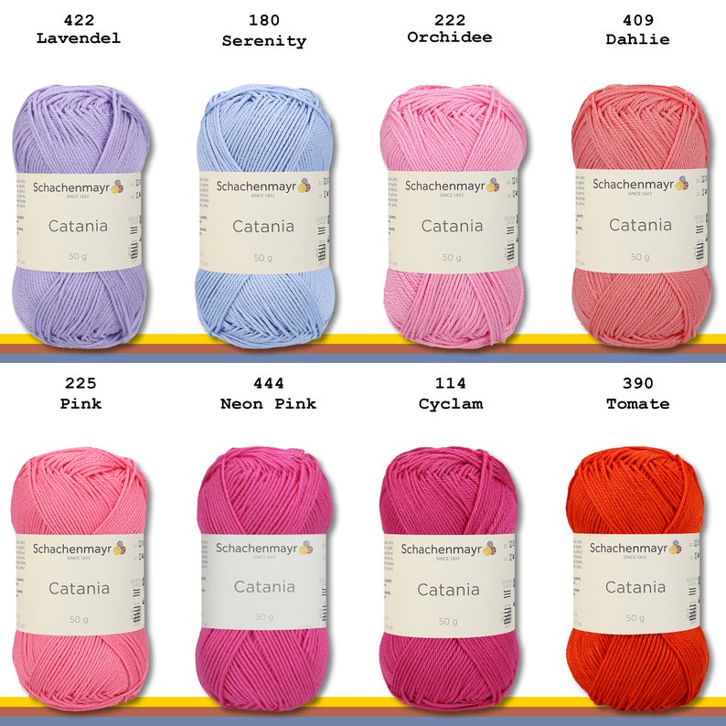 Schachenmayr 50 g Catania Knitting Crochet Cotton Amigurumi 63 Colors another 47 colors in another offer image 5