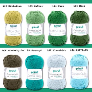 Gründl 50g Cotton Quick uni Knitting Crochet Cotton Summer Yarn Baby Yarn Mercerized Easy Care image 8