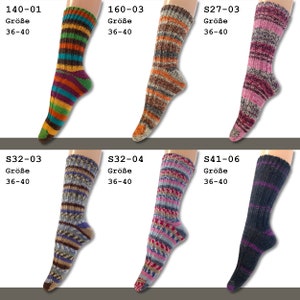 1 Paar Frida's Socken gestrickte Wollsocken Merino-Polyamid-Mischung für Damen und Herren 2 Größen 36-40 und 40-45 24 Farben Bild 2