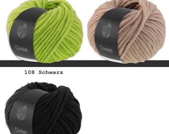 LANA GROSSA Confetti FB 10 Fil à Mèche En Mérinos, épais Au