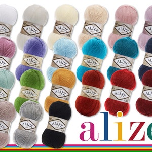 Alize 5 x 100 g Sal Sim Effect Fil à tricoter pailleté polyacrylique métallisé 21 couleurs