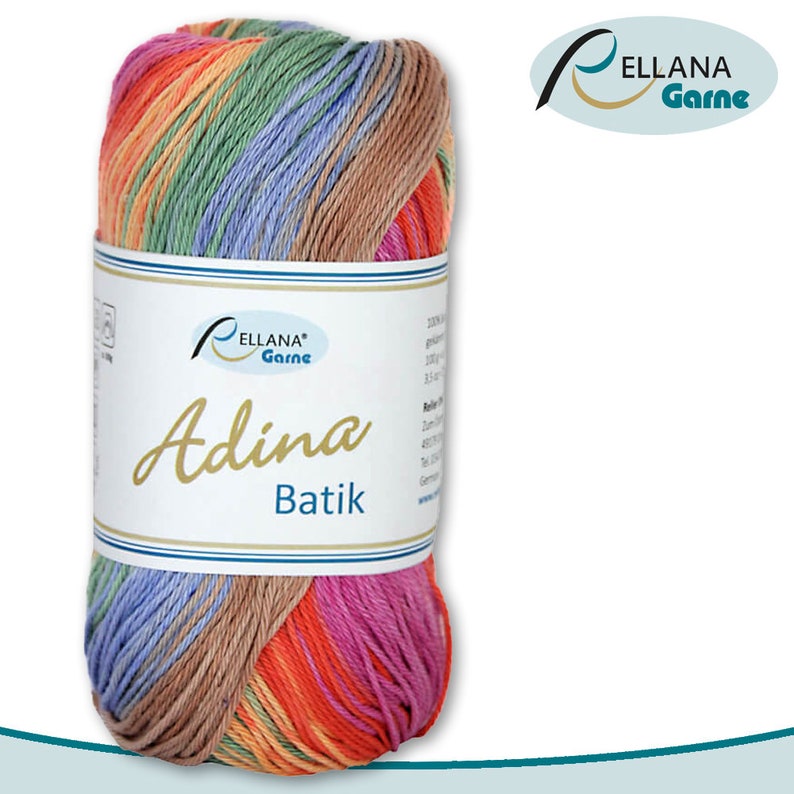 218 Rellana 100 g Adina Batik 100/% cotton mercerized gradient wool