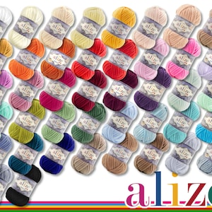 Alize 5 x 100 g Velluto Filato di lana Ciniglia vellutato soffice coccoloso Baby 42 colori