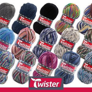 Twister 3 x 150 g Garda 6-ply sock yarn knitting crochet yarn virgin wool 20 colors