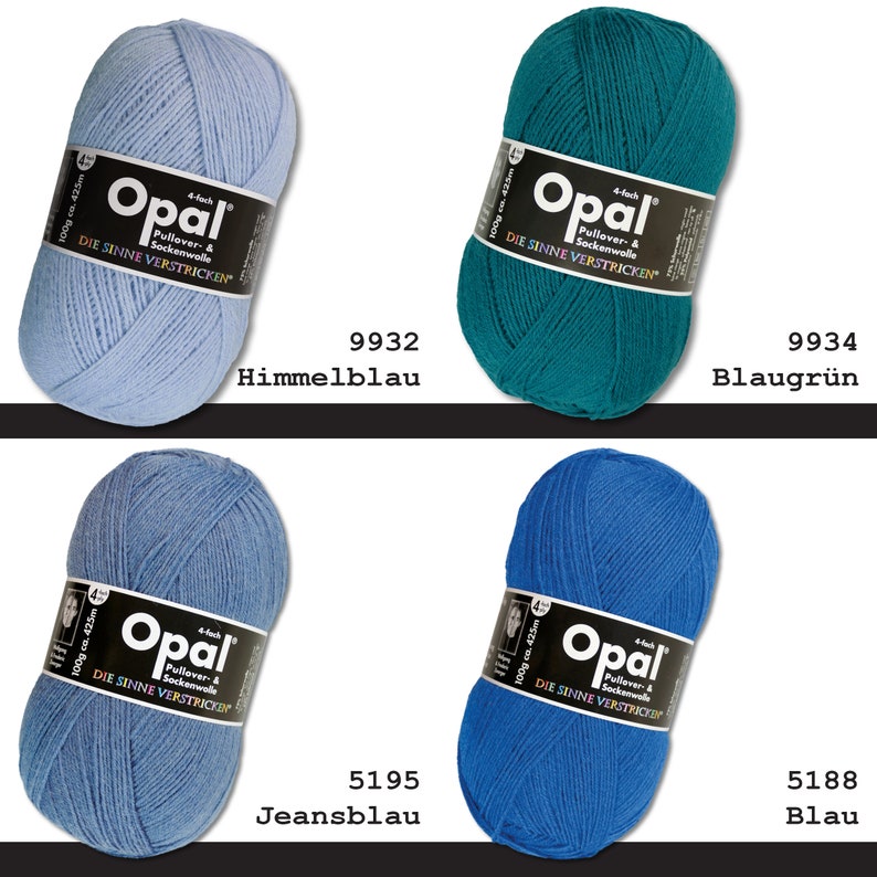 Opal 100 g plain 4-ply sock yarn, felt-free, machine washable, knitting, crocheting yarn, 35 colors image 6