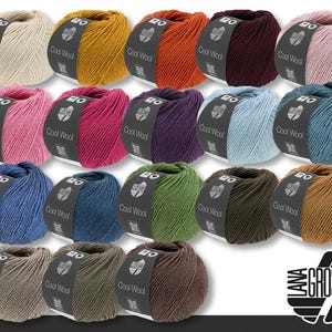 Lana Grossa 50 g Cool Wool Mélange Virgin Wool Merino Knitting Crochet Wool 18 Colors
