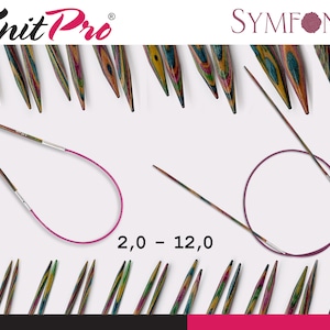 KnitPro Symfonie circular knitting needles 25 - 150 cm 8 lengths sustainable birch wood 19 sizes