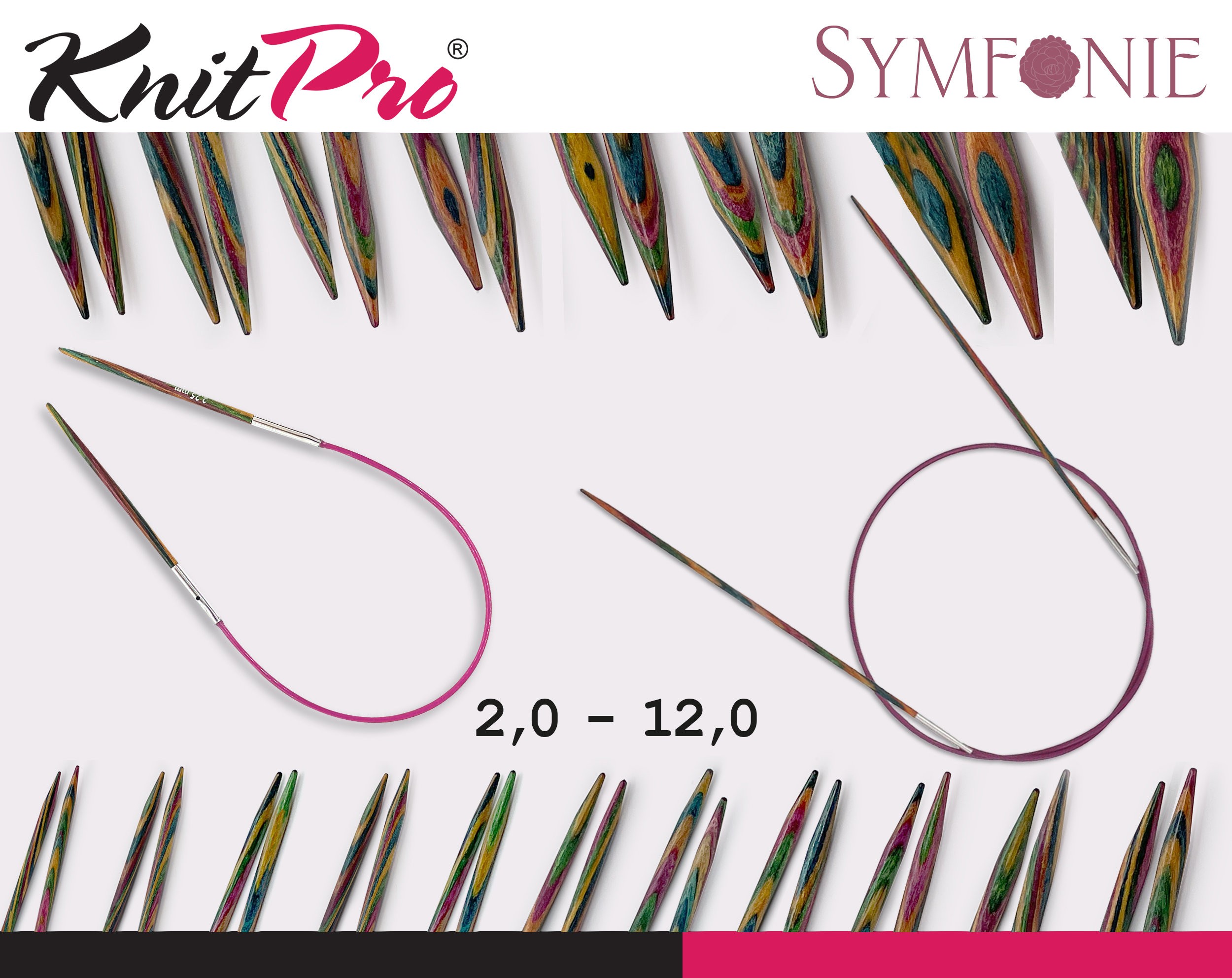 Circular Knitting Needles by KNIT PICKS 16 40cm Length Choice of Size and  Finish, Flexible Cable, Smooth Join, Tapered Tips 