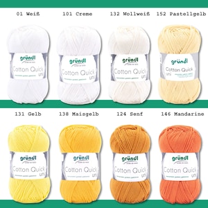 Gründl 50g Cotton Quick uni Knitting Crochet Cotton Summer Yarn Baby Yarn Mercerized Easy Care image 3