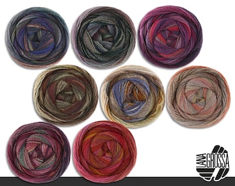 Lana Grossa 200 g Gomitolo Intenso wicking yarn color gradient virgin wool knitting crochet wool yarn 8 colors