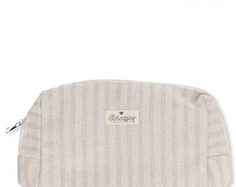 Scheepjes Sac De Projet Fermeture éclair 24x16x8cm Rayures Beige Laine Tricot - France