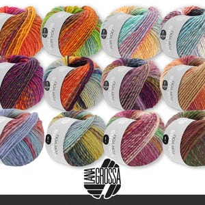 Lana Grossa 5 x 50 g, fil à tricoter dégradé Colors for you, 12 couleurs