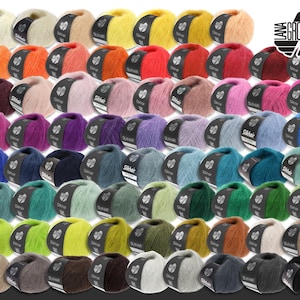 Lana Grossa 25 g Silkhair blended yarn made of mohair and silk wool yarn crochet knitting 70 colors