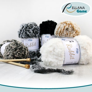 Rellana 100 g Rabbit Wool Chenille Wool Effect Wool Plush Yarn Cuddly Wool Yarn Fluffy Amigurumi 8 Colors image 2