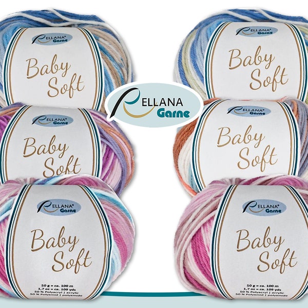 Rellana 50 g Baby Soft Wolle Babywolle Babykleidung Kinderkleidung 6 Farben