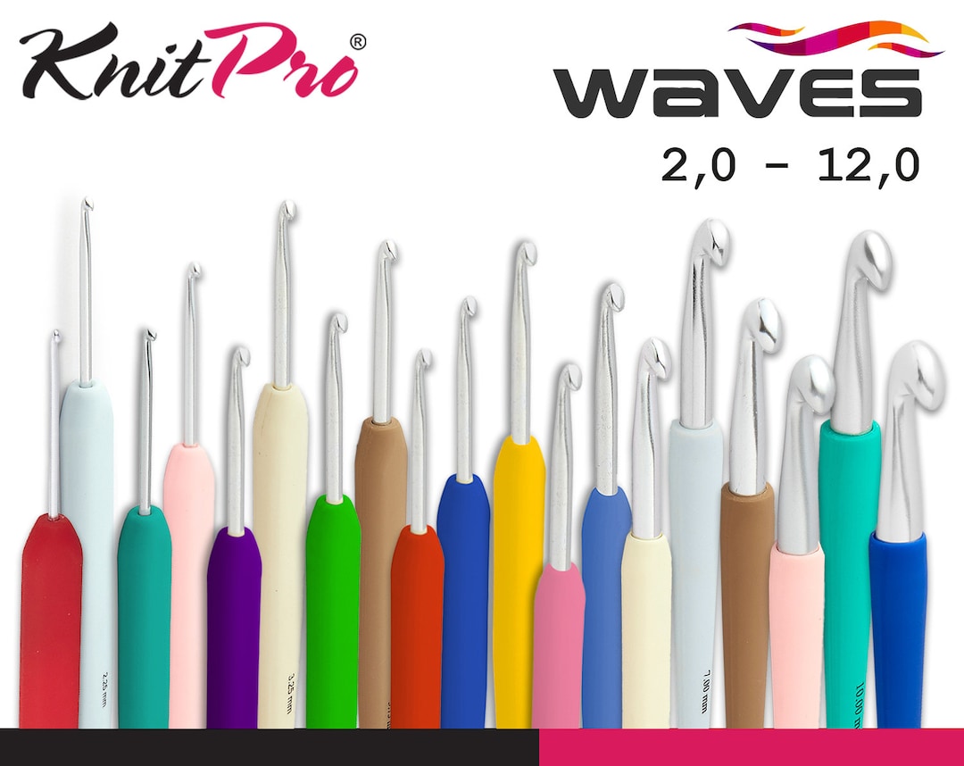 Knitpro Waves Crochet Hook With Soft 2,00mm - 12,00mm 
