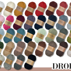 Drops 50 g Lima Uni | Mix Wool Yarn Crochet Knitting Felting Virgin Wool Alpaca 36 Colors