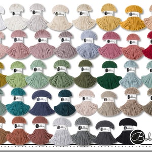 Bobbiny 100 m di cordoncino intrecciato junior Ø 3 mm in filato tessile cordoncino artigianale macramè 39 colori