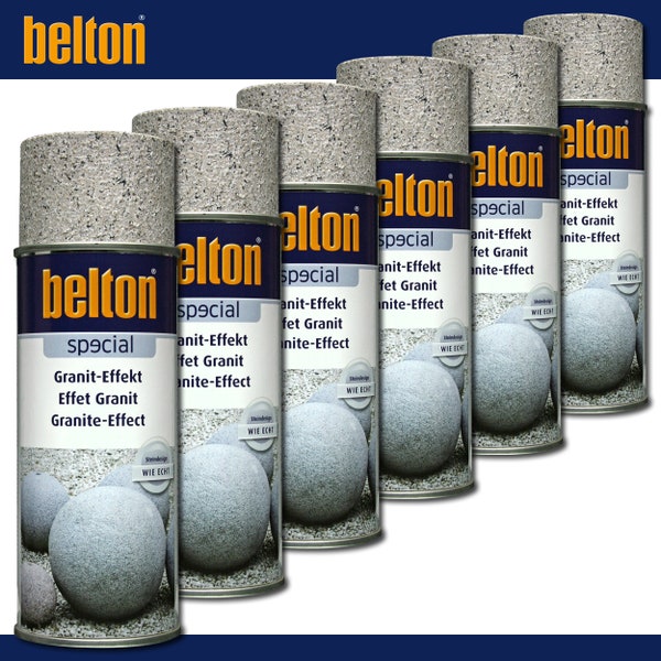 Kwasny Belton Special 6 x 400 ml Granit-Effekt Spraylack Sandstein Granitlook Deko