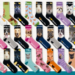 Pet Socks 1 pair of animal socks funny socks colorful warm different sizes 24 motifs