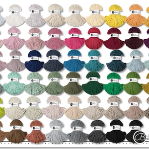 Bobbiny 100m Premium Braided Cord Ø 5mm Cotton Textile Yarn Crochet Macrame Wool Yarn Knitting Crochet