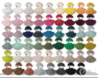 Bobbiny 100 m Flechtkordel Premium Ø 5 mm Baumwolle Textilgarn Häkeln Makramee Wolle Garn Stricken Häkeln