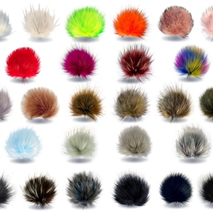 Faux fur pompom 10 - 12 cm fur pompom fur pompom for hats pendant 26 colors to choose from