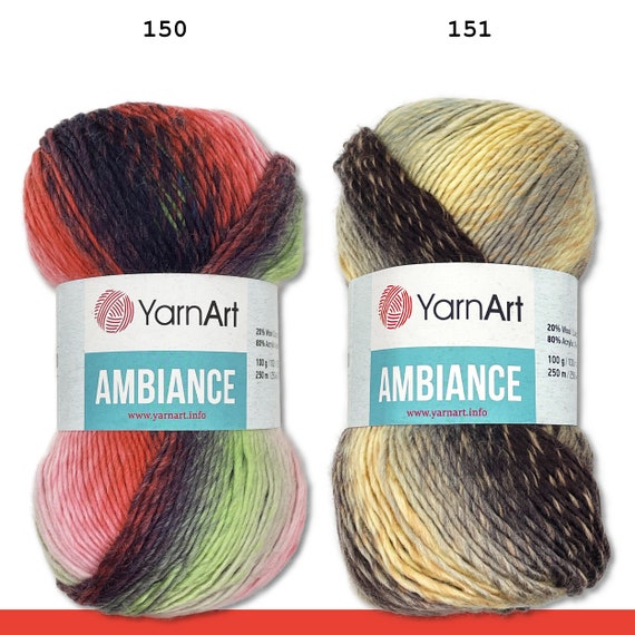 Yarnart 100 G Ambiance Gradient Yarn Made of Wool and Acrylic Yarn for  Crocheting and Knitting 14 Colors -  Norway