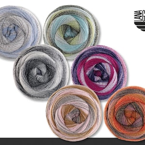 Lana Grossa 200 g Gomitolo Gala Lana Maglia Uncinetto Lurex Lana Vergine 6 Colori