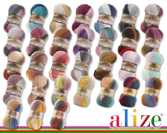 Alize 100 g Angora Gold Batik Farbverlaufswolle Stricken Häkeln Polyacryl Wolle 31 Farben