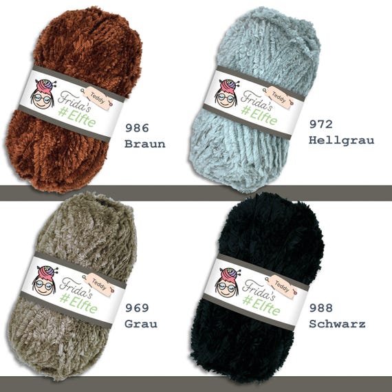 Frida's 100 G #elfte Teddy Fringe Yarn Amigurumi Knitting