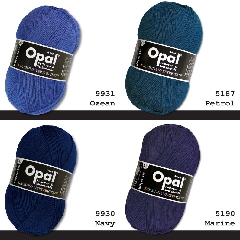 Opal 100 g plain 4-ply sock yarn, felt-free, machine washable, knitting, crocheting yarn, 35 colors image 7
