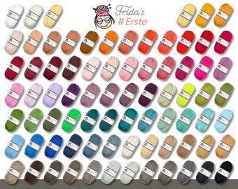 Frida's 3 x 100g #First Anti-Pilling Lint-Free Oeko-Tex Standard Knitting Crochet Wool 78 Colors