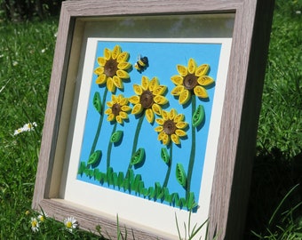 Sunflower field in a frame - Sonnenblumen Feld