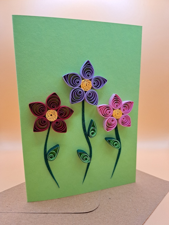 WEBEEDY Kit Quilling Per Biglietti Fai Da Te - 20 Biglietti Con Uccellini E Fiori, 400 Strisce Colorate, Penne, Pinzette E Istruzioni, Per Adulti E Principianti, Regalo Creativo